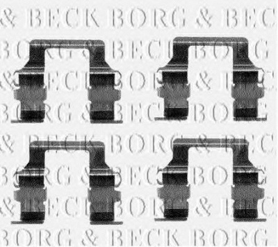 BORG & BECK bbk1100 -  Комплектующие, колодки дискового тормоза